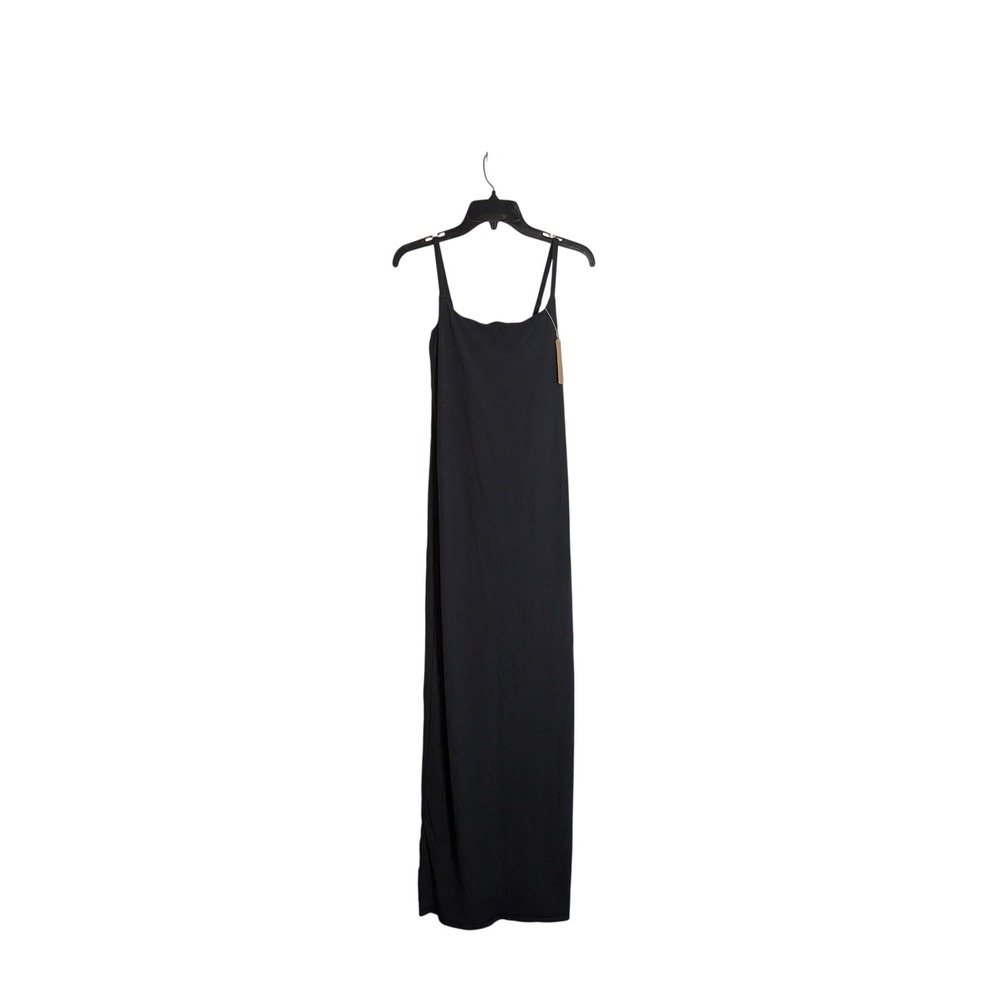 SKIMS Fits Everybody Maternity Slip Dress Onyx Black Maxi DR-MAX-4387 Small NWT